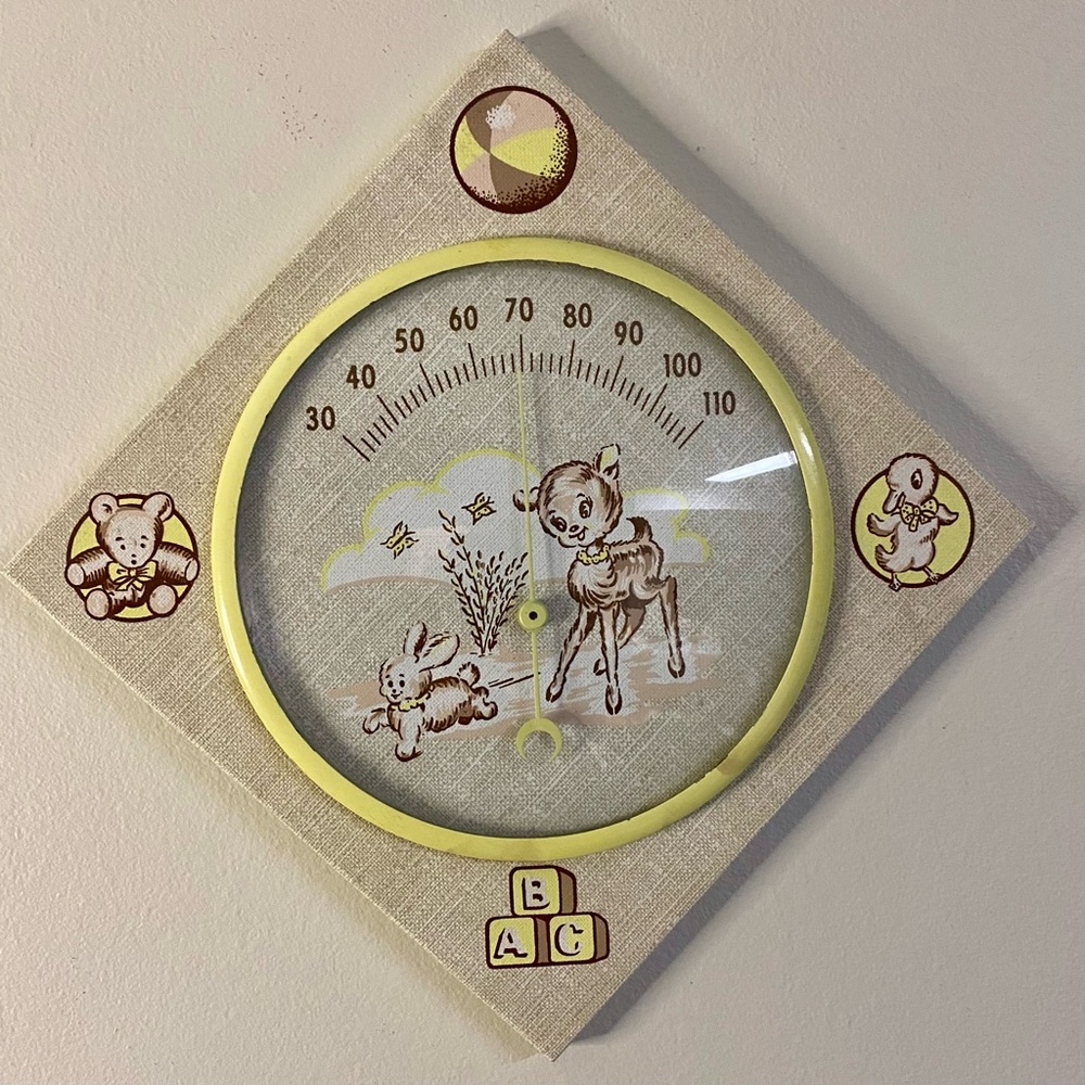 1969 Vintage Baby-Temp‎ retro Nursery Thermometer